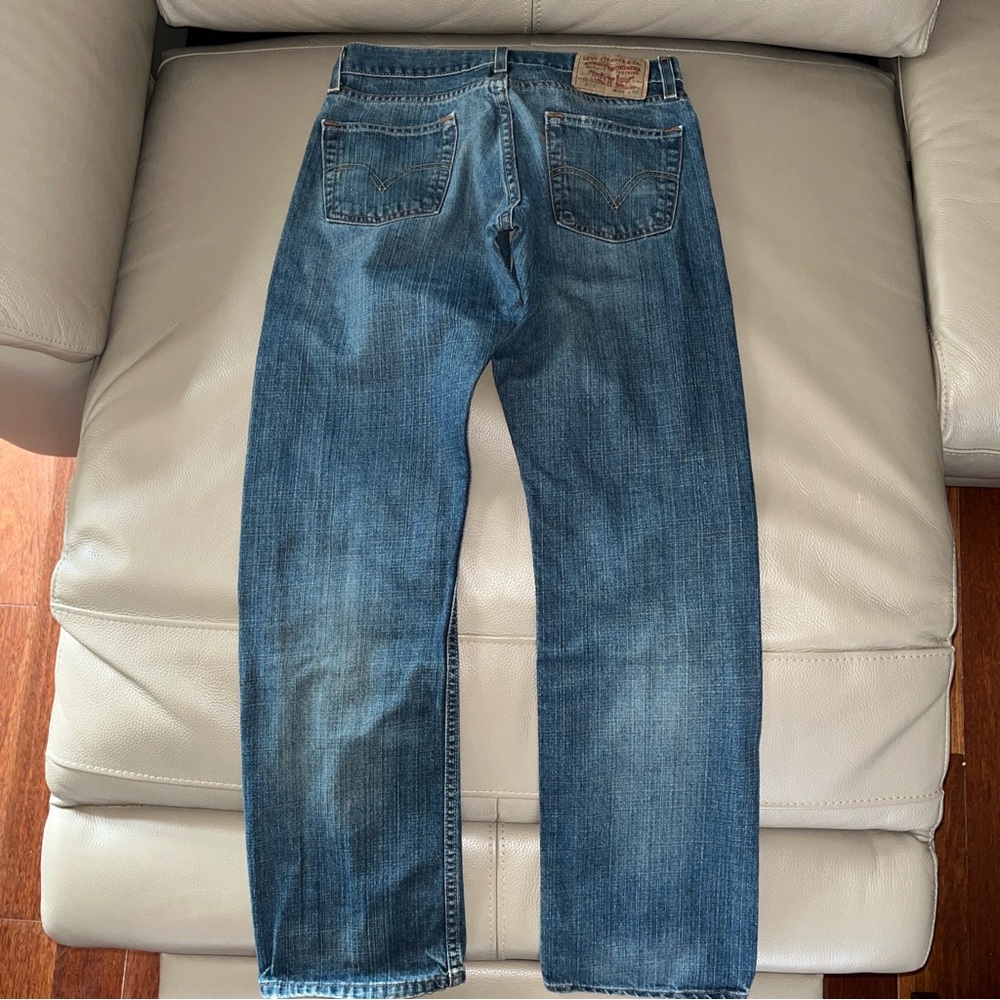 Men's Blue Denim Jeans - Classic Straight Fit
